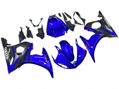 Carénages Moto Yamaha YZF 600 R6 2005 - Bleu Brillant Noir Abordables