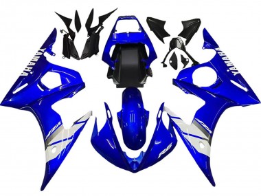 Carénage Moto Yamaha YZF 600 R6 2005 - Bleu Blanc Abordables