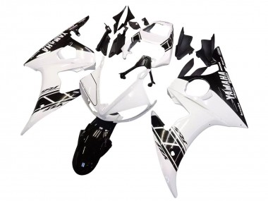 Carénages Moto Yamaha YZF 600 R6 2005 - Blanc Noir Abordables