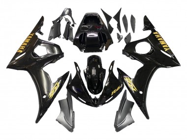 Carénages Moto Yamaha YZF 600 R6 2005 - Noir Or Abordables
