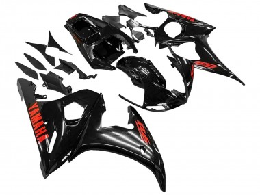 Carénages Moto Yamaha YZF 600 R6 2005 - Noir Rouge Abordables