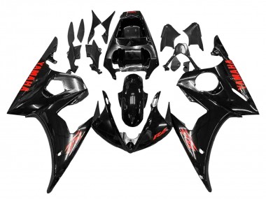 Carénages Moto Yamaha YZF 600 R6 2005 - Noir Rouge Abordables