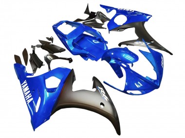 Carénages Moto Yamaha YZF 600 R6 2005 - Bleu Noir Mat Abordables