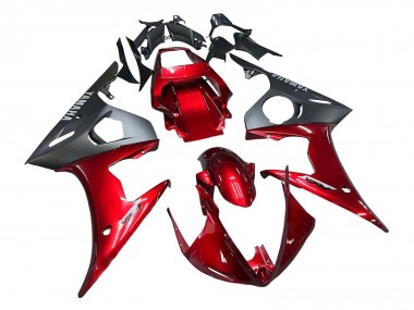 Kits Carénage Moto Yamaha YZF 600 R6 2005 - Rouge Noir Mat Abordables