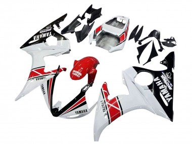 Carénages Moto Yamaha YZF 600 R6 2005 - Blanc Noir Rouge Motul Abordables