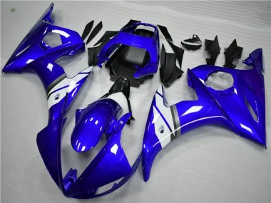 Carénages Moto Yamaha YZF 600 R6 2005 - Bleu Blanc Abordables