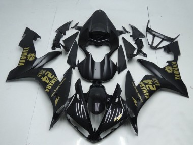 Carénages Moto Yamaha YZF R1 2004-2006 - Noir Mat Or Abordables