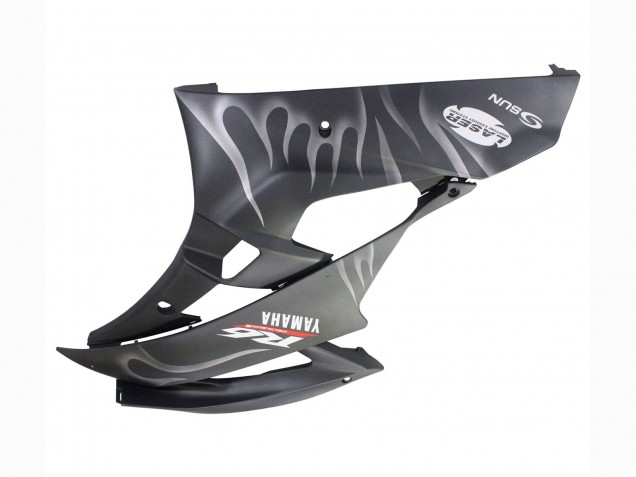 Carénages Moto Yamaha YZF 600 R6 2006-2007 - Noir Mat Argent Flamme