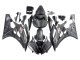Carénages Moto Yamaha YZF 600 R6 2006-2007 - Noir Mat Argent Flamme
