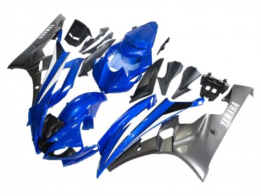 Carénages Moto Yamaha YZF 600 R6 2006-2007 - Bleu Blanc Noir Brillant Abordables