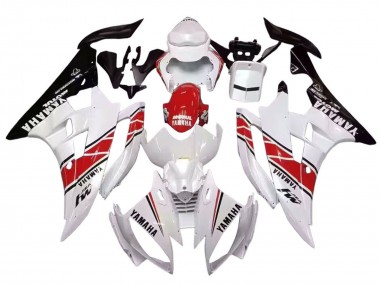 Carénages Moto Yamaha YZF 600 R6 2006-2007 - Blanc Rouge Noir Motul Abordables
