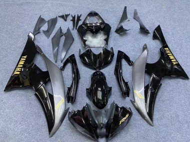 Carénages Moto Yamaha YZF 600 R6 2006-2007 - Argent Noir Brillant Or Décalque Abordables