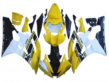 Carénages Moto Yamaha YZF 600 R6 2006-2007 - Jaune Blanc Noir Brillant Motul Abordables