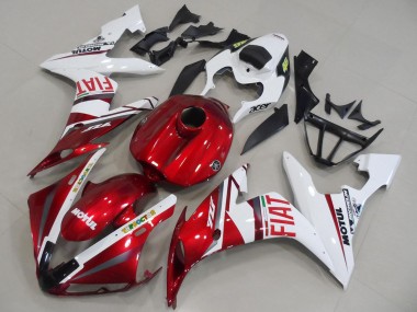 Carénages Moto Yamaha YZF R1 2004-2006 - Blanc Rouge Fiat Motul Abordables