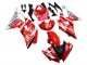 Carénages Moto Yamaha YZF 600 R6 2008-2016 - Blanc Rouge Noir Fiat Acer