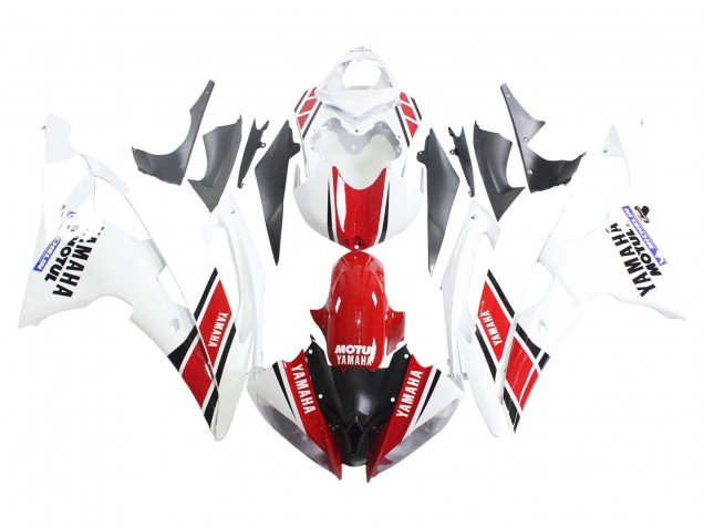 Carénages Moto Yamaha YZF 600 R6 2008-2016 - Blanc Rouge Noir Motul Michelin