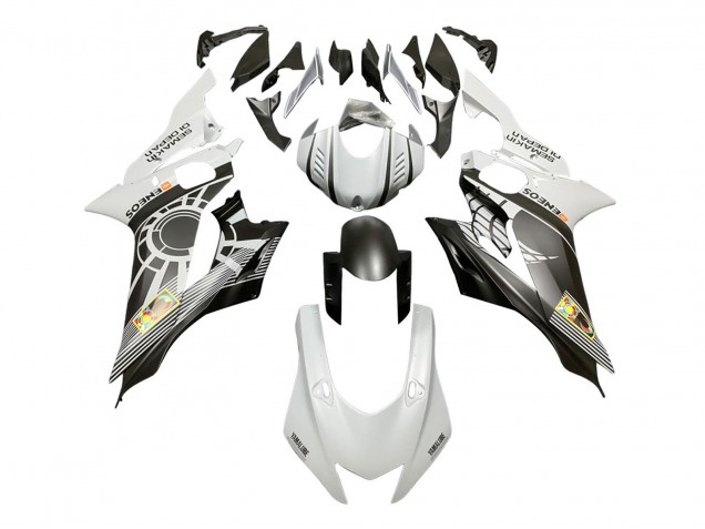 Carénages Moto Yamaha YZF 600 R6 2017-2025 - Blanc Gris Noir Mat ENEOS Semakin Didepan