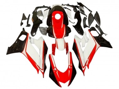 Carénages Moto Yamaha YZF 600 R6 2017-2023 - Blanc Rouge Noir Brillant Abordables