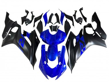 Carénages Moto Yamaha YZF 600 R6 2017-2023 - Bleu Noir Mat Abordables