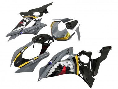 Carénages Moto Yamaha YZF 600 R6 2017-2023 - Gris Jaune Noir Brillant Requin Abordables