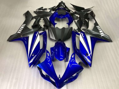 Carénages Moto Yamaha YZF R1 2007-2008 - Bleu Blanc Noir Mat Abordables