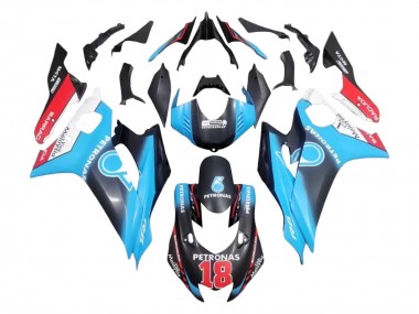 Carénages Moto Yamaha YZF 600 R6 2017-2023 - Blanc Bleu Rouge Noir Petronas 18 Abordables