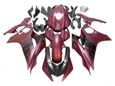 Carénages Moto Yamaha YZF 600 R6 2017-2023 - Rouge Marron Noir Mat Abordables
