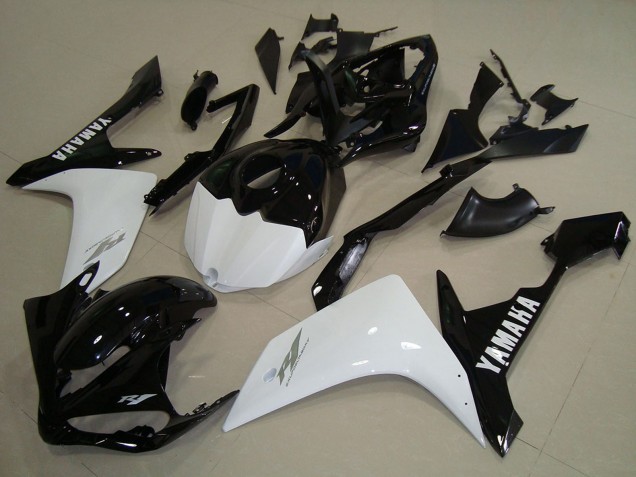 Carénages Moto Yamaha YZF R1 2007-2008 - Blanc Noir