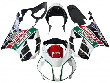 Carénages Moto Honda VTR1000 2000-2006 - Blanc Rouge Vert Noir Brillant Castrol Abordables