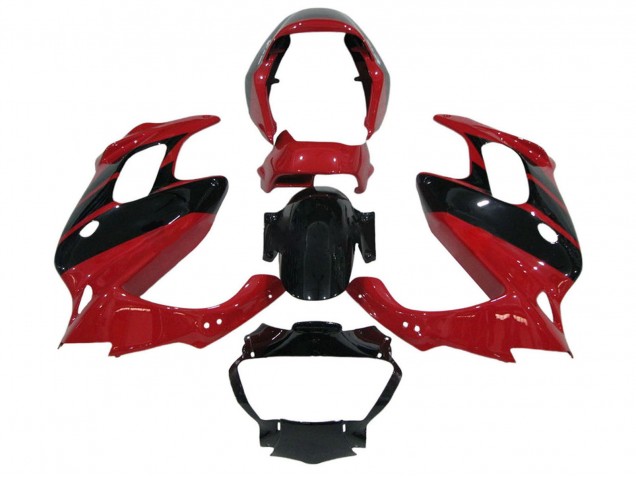 Carénages Moto Honda VTR1000F 1997-2005 - Rouge Noir Brillant