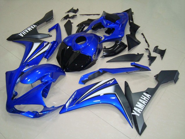 Carénages Moto Yamaha YZF R1 2007-2008 - Bleu Blanc Noir