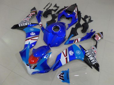 Carénages Moto Yamaha YZF R1 2007-2008 - Bleu Blanc Rouge Noir Abordables