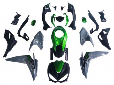 Carénages Moto Kawasaki Z1000 2014-2019 - Noir Vert Gris Abordables