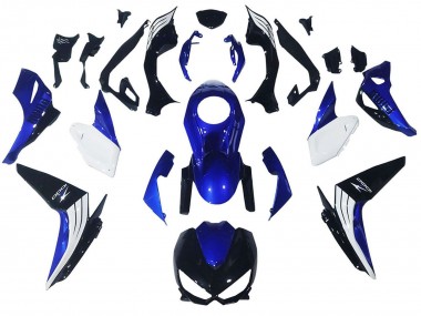 Carénages Moto Kawasaki Z1000 2014-2019 - Blanc Bleu Noir Abordables