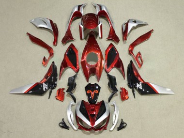 Carénages Moto Kawasaki Z1000 2014-2019 - Rouge Argent Noir Abordables