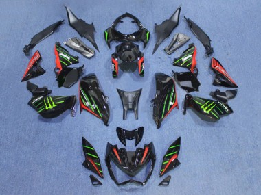 Carénages Moto Kawasaki Z800 2013-2018 - Noir Rouge Vert Abordables