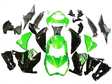 Carénages Moto Kawasaki Z800 2013-2018 - Vert Noir Brillant Abordables