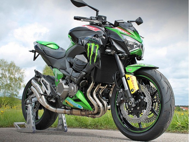 Carénages Moto Kawasaki Z800 2013-2018 - Vert Noir Brillant Rouge Jaune