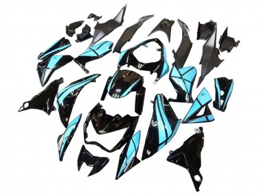 Carénages Moto Kawasaki Z800 2013-2018 - Bleu Clair Noir Brillant Abordables