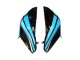 Carénages Moto Kawasaki Z800 2013-2018 - Bleu Clair Noir Brillant