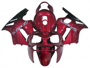 Carénages Moto Kawasaki ZX12R 2002-2006 - Bonbon Rouge Noir Abordables