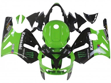 Carénage Moto Kawasaki ZX12R 2002-2006 - Vert Noir Brillant Elf Touch4 Monstre Abordables