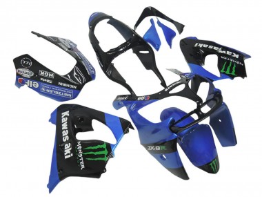 Carénages Moto Kawasaki ZX12R 2002-2006 - Bleu Noir Vert Blanc Elf Monstre Abordables