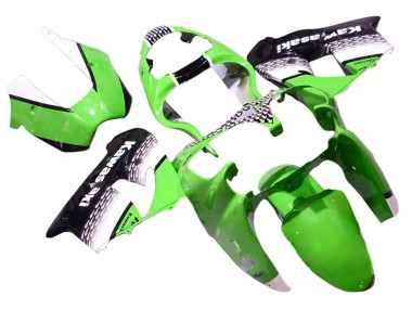 Carénages Moto Kawasaki ZX9R 2000-2001 - Vert Blanc Noir Abordables