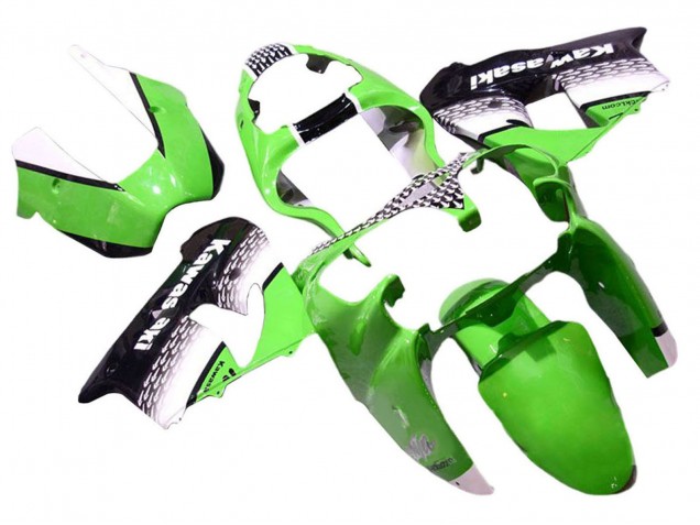 Carénages Moto Kawasaki ZX9R 2000-2001 - Vert Blanc Noir