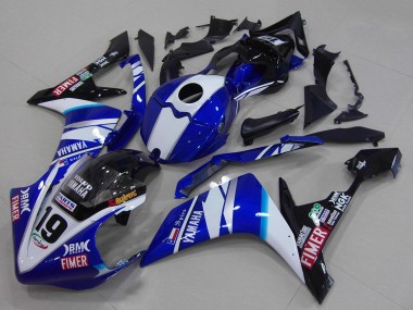 Carénages Moto Yamaha YZF R1 2007-2008 - Blanc Bleu Noir Volvo Fimer Abordables