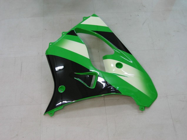 Carénages Moto Kawasaki ZX9R 2000-2001 - Vert Argent Noir