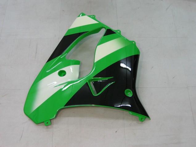 Carénages Moto Kawasaki ZX9R 2000-2001 - Vert Argent Noir