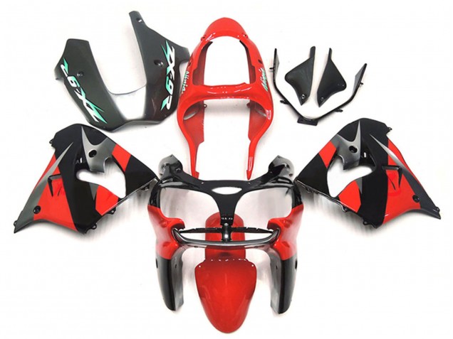 Carénages Moto Kawasaki ZX9R 2000-2001 - Rouge Noir