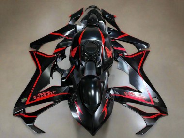 Carénages Moto Honda CBR650R 2019-2020 - Noir Brillant Rouge Bande Abordables